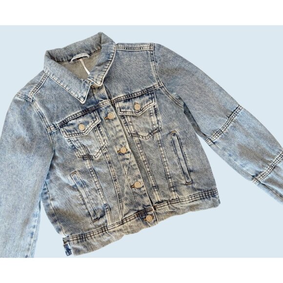 FREE PEOPLE Rumors Denim Jean Jacket Size Small - Picture 1 of 8